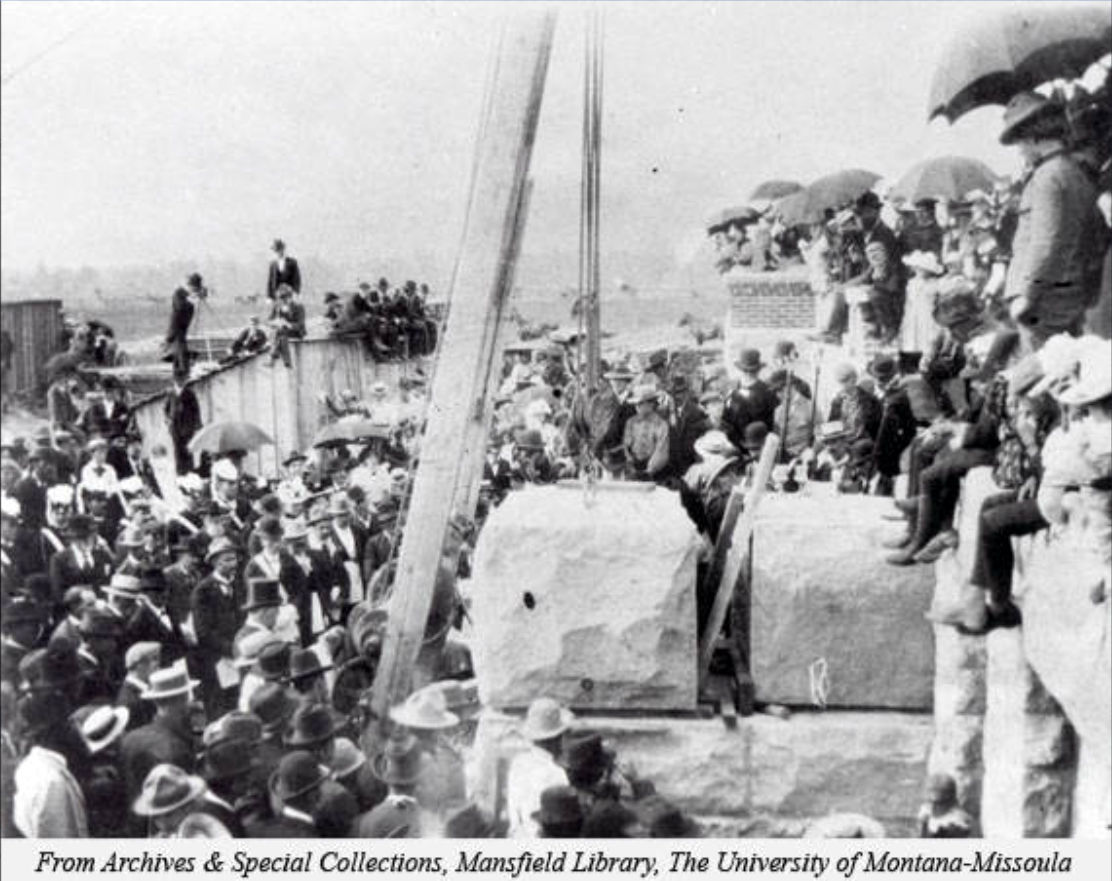 Main Hall, laying the cornerstone